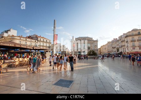 Plaza le Comedie, Montpellier, Herault, Frankreich Stockfoto