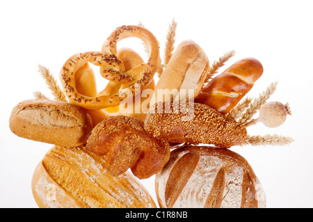 Verschiedene Arten von Brot - Stillleben Stockfoto