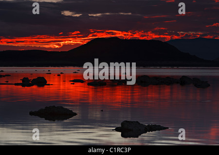 Schwarzpunkt, Mono Lake, Kalifornien, USA Stockfoto