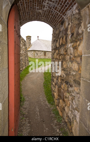 Versteckten Durchgang zur Festung von Louisbourg National Historic Site, Cape Breton, Nova Scotia, Kanada Stockfoto