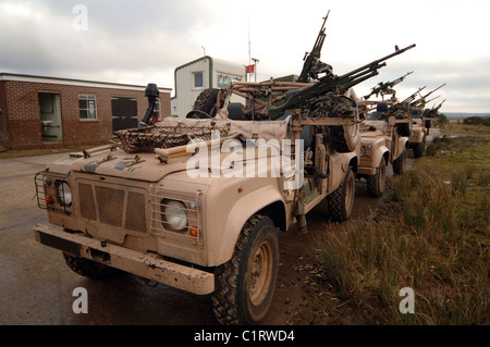 Ein Pink Panther Land Rover Wüste Patrouillenfahrzeug der britischen Armee. Stockfoto