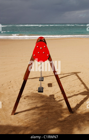 Schaukeln am Strand Stockfoto