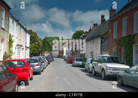 Lange Straße in Cerne Abbas Dorf, Dorset, England, UK Stockfoto