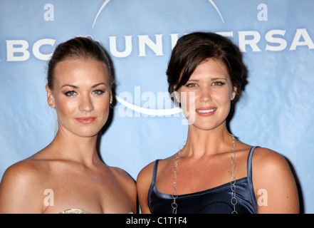 Yvonne Strahovski und Sarah Lancaster NBC TCA im Langham Huntington Hotel & Spa - Ankünfte Pasadena, Kalifornien - Party Stockfoto