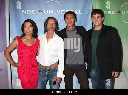 Ming-Na, Diamant-Robert Carlyle, David blau und Lou Phillips die NBC TCA-Party im Langham Huntington Hotel & Spa - Ankünfte Stockfoto