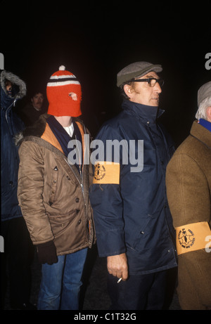 Die Mühen. der 1980er Jahre. Red Hand Commandos Ulster Volunteer Force UVF paramilitärischen treffen sich zum "Loyalist Day of Action" Newtownards HOMER SYKES Stockfoto