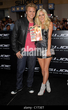 Spencer Pratt und Heidi Montag Los Angeles Screening von "G.I.JOE:The Rise of Cobra" statt, bei der Graumans Chinese Theater Stockfoto