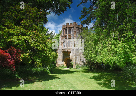 Der Abt Veranda - die einzigen Überreste der ein 10. Jahrhundert Benediktiner-Abtei in Cerne Abbas, Dorset, England, UK Stockfoto