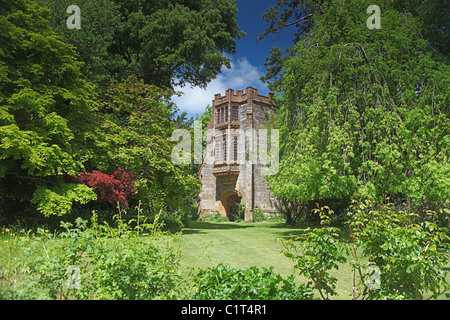 Der Abt Veranda - die einzigen Überreste der ein 10. Jahrhundert Benediktiner-Abtei in Cerne Abbas, Dorset, England, UK Stockfoto