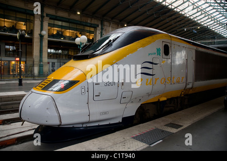Klasse 373, Eurostar gesetzt 3201, Gec/Alsthom, Elektrischer Triebzug, Paris Gare du Nord Stockfoto