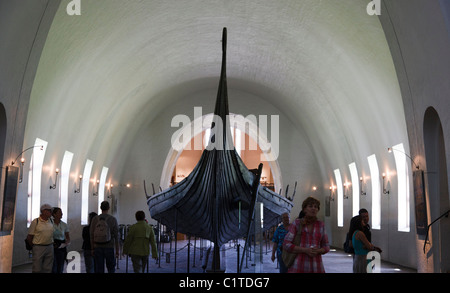 Viking Schiff im Wikinger-Museum in Oslo Stockfoto