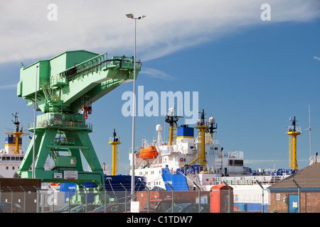 PNTL (Pacific Nuclear Transport Limited) nukleare Transport zu Schiffe docken in Barrow in Furness, Cumbria, UK Stockfoto