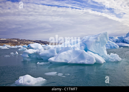 Eisschollen im Sermilik fjord Stockfoto