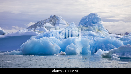 Eisschollen im Sermilik fjord Stockfoto