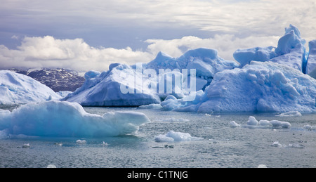 Eisschollen im Sermilik fjord Stockfoto