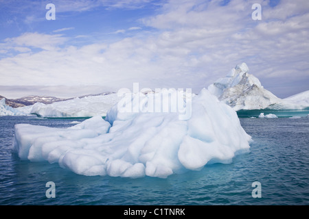 Eisschollen im Sermilik fjord Stockfoto