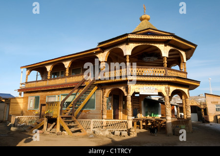 Holzgut, Baikalsee, Sibirien, Russland, Insel Olkhon Stockfoto