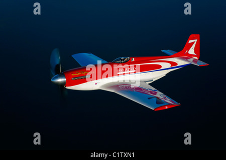 Strega, eine stark modifizierte North American P - 51D Mustang in unbegrenzte Luftrennen verwendet. Stockfoto