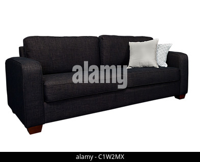 Eine schöne moderne Couch isoliert auf weißem Hintergrund Stockfoto