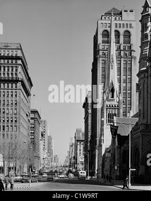 USA, Pennsylvania, Philadelphia, Blick auf North Broad Street aus dem Rathaus Stockfoto