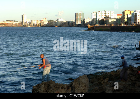 Blick entlang der Malecon Havanna-Kuba Stockfoto