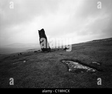 McLeods stehend Stein, Insel Harris, Schottland Stockfoto