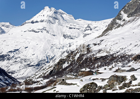 Skitouren in der Haute Maurienne Region Frankreichs Stockfoto