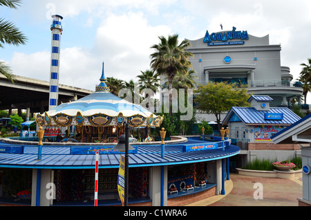 Karussellfahrt im Houston Downtown Aquarium. Texas, USA. Stockfoto