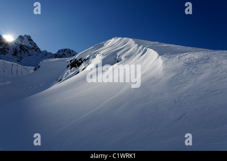 Skitouren in der Silvretta Region Österreich Stockfoto
