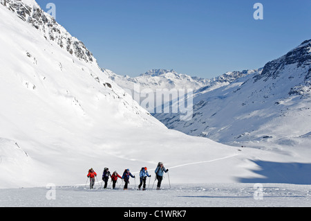 Skitouren in der Silvretta Region Österreich Stockfoto