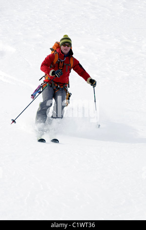 Skitouren in der Silvretta Region Österreich Stockfoto