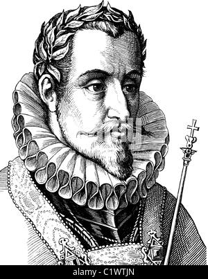 Verbesserte Digitalbild von Ferdinand i., Kaiser des Heiligen Römischen Reiches, 1503-1564, historische Illustration, Porträt, Stockfoto