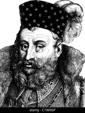 Verbesserte Digitalbild von Johann Friedrich Secundus oder John Frederick II, Herzog von Sachsen, Prinz von Wettin, 1529-1595, Historiographie Stockfoto