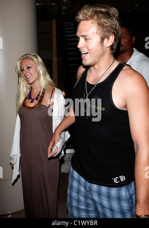 Heidi Montag und Spencer Pratt Ankunft am LAX Flughafen in Los Angeles, Kalifornien - 24.08.09 Stockfoto