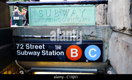 New York City Subway Station. Stockfoto