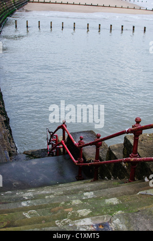 Treppe zum Strand von Bridlington East Riding of Yorkshire Stockfoto