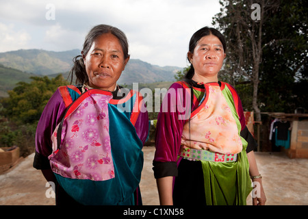 Lisu Hügel Stämme Frau Schwiegermutter Mutter, Ban Hai Ko, Mae Salong, Chiang Rai, Thailand Stockfoto