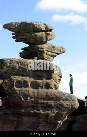 Brimham Rocks Nidderdale North Yorkshire Vereinigtes Königreich UK Stockfoto