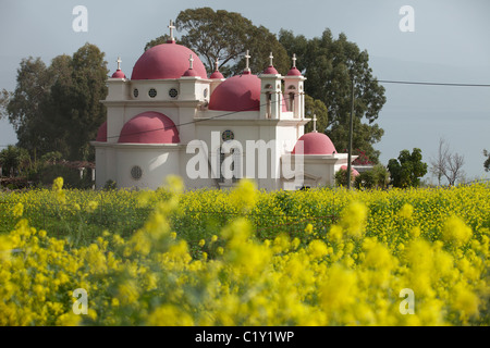 Die griechisch-orthodoxe Kirche in Kapernaum in Galiläa, Israel Stockfoto