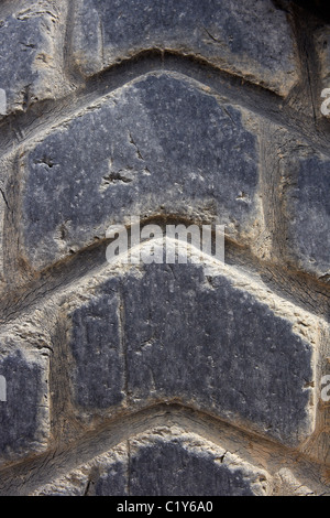 Detail eines Rades von einem Traktor. LLeida, Spanien. Stockfoto