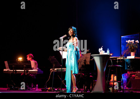 Natalie Cole führen auf das Konzert in Budapest, Ungarn, 2010. Stockfoto