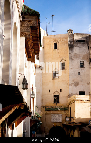 Gebäude in Fes Medina Marokko Stockfoto