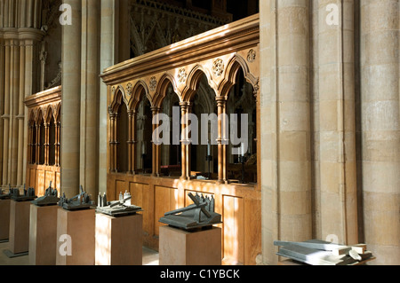 Innere des Southwell Minster Stockfoto
