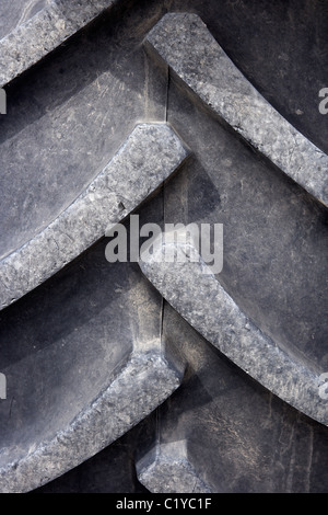 Detail eines Rades von einem Traktor. LLeida, Spanien. Stockfoto