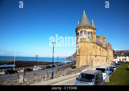 Blick in Richtung der alten College-Gebäude in Aberystwyth Wales UK Stockfoto