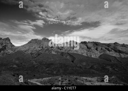 schwarze und weiße Landschaft des Grand Staircase Escalante National Monument Stockfoto