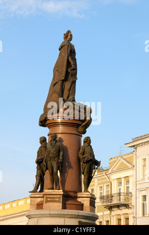 Bronze-Denkmal von Katharina der großen, Kaiserin von Russland, Odessa, Ukraine, Europa Stockfoto