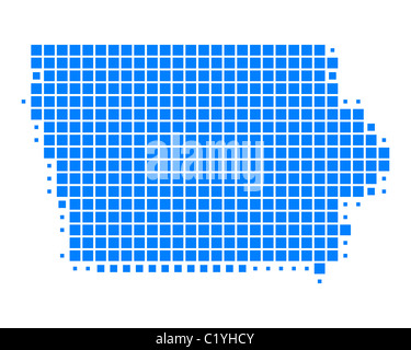 Karte von Iowa Stockfoto