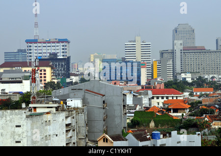 Stadtbild von Indonesien Hauptstadt Jakarta. Stockfoto