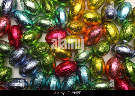 Schokoladen-Ostereier Stockfoto
